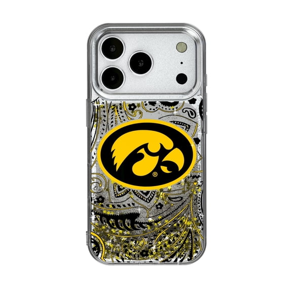 Iowa Hawkeyes iPhone Glitter Paisley Design Case