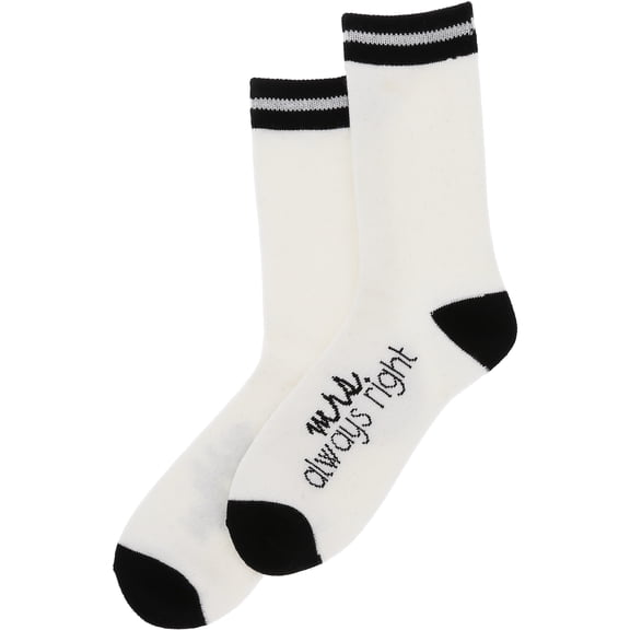 Pavilion Gift Company - Mrs. Always Right - Ladies Crew Sock