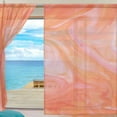 thumbnail image 3 of Splicing Pattern Holographic Orange Liquid Spills Semi Sheer Curtains Window Voile Drapes Panels Treatment-55X78in for Living Room Bedroom Kids Room, 3 of 4