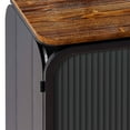 thumbnail image 5 of Llinc Store 28.35" Glass Doors Modern Two-door Cabinet with Featuring Three-tier Storage,Unique Fir Cabinet Top,for Entryway,Living Room,Home Office,Dining Room, 5 of 8