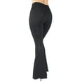 thumbnail image 2 of Fashion2Love Women's Juniors Bell Bottom Ripped Distressed High Waist Flared Stretch Jeans, 2 of 11