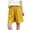 Yellow, variant on Lightweight Bermuda Shorts Women New Women's Plus Size Shorts Summer Elastic Waist Casual Shorts Soft Breathable Loose Home Daily Bottoms with Pockets Dark Blue 3XL