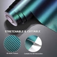 thumbnail image 2 of Yescom 5x92 FT 3D Carbon Fiber Vinyl Wrap Film Roll w/ Air Release Chameleon Gradient, 2 of 9