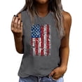 thumbnail image 2 of Mifsaly Womens Sleeveless Tank Tops Loose Fit Cotton Graphic Summer Shirts Breathable Soft Casual Independence Day Vest Patriotic Distressed Flag Tops L, 2 of 4
