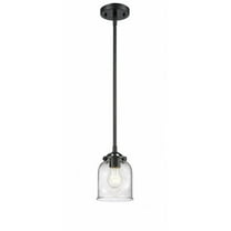 284-1S-OB-G54-Innovations Lighting-Bell - 1 Light Stem Hung Mini Pendant In Industrial Style-7.38 Inches Tall and 5 Inches Wide-Oil Rubbed Bronze