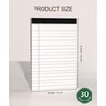 thumbnail image 2 of Small Legal Pads 5x8 White Notepad, 6 Pack Narrow Ruled, 2 of 6