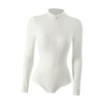 thumbnail image 2 of Traje de surf, traje de baño de manga larga para mujer, traje de baño corto, 1 pieza, traje de baño L, 2 of 8