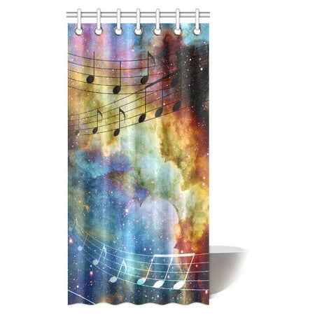 mypop galaxy music shower curtain modern musical artwork classroom music note space and stars fabric - Musical Shower Curtains mypop galaxy music shower curtain modern musical artwork classroom music note space and stars fabric - Musical Shower Curtains
