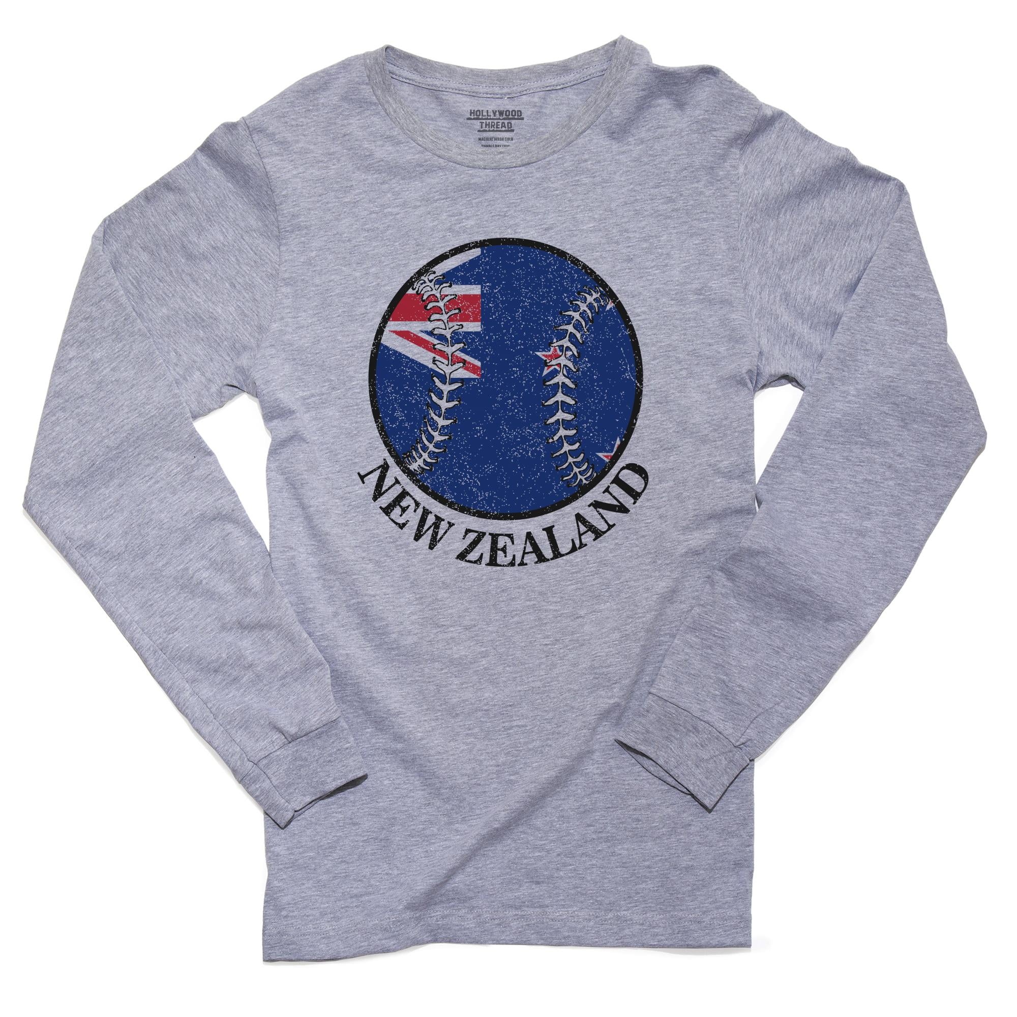 New Zealand Baseball Classic World Vintage with Flag Men's Long