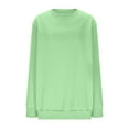 thumbnail image 4 of ClodeEU Women's Round Neck Pullover ,Long Sleeve Sweatshirt ,Casual Drop Shoulder Sweatshirt Green,Womens Plus XXXXL, 4 of 5