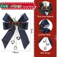 thumbnail image 3 of Christmas Tree Wreath Bow Christmas Ribbon Bows with Bells 11 x 7.8 in Velvet Pine Cone Bowknot Xmas Tree Hanging Ornaments Decor for Home Xmas Party Outdoor Indoor(Burgundy,4 Pcs), 3 of 6