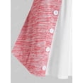 thumbnail image 4 of Tamaño más Colorblock Mock botón camiseta Rosegal Camisetas tallas grandes, 4 of 5