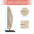 thumbnail image 2 of CHYVARY 9–11' Offset cantilever Umbrella Covers with Zipper and Pole, Waterproof 600D Anti-UV Hanging Offset Parasol Large Covers ,Khaki, 2 of 6