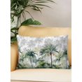 thumbnail image 2 of Waterproof Outdoor Throw Pillows with Inserts 12"x20", Summer Tropical Leaves Soft Decorative Pillowcases for Couch Bedroom, Green Botanical Palm Trees Pillow Covers for Sofa Living Room, 2 of 8