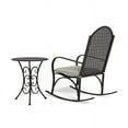 thumbnail image 6 of Tortuga Outdoor Garden Rocking Chair with Side Table - Oiled Copper Finish, Beige Cushion, 6 of 11