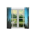 thumbnail image 3 of CADecor Starry Night Window Kitchen Curtain, Night Sky Forest Tree Window Treatment Panel Curtains,26x39 inches,Set of 2, 3 of 3