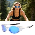 thumbnail image 2 of Running Sunglasses for Women,Golf Sunglasses for Men,Polarized Sports Sunglasses Mens UV400 Protection Mirror Lenses Oval Frame Sun Glasses(Blue), 2 of 9
