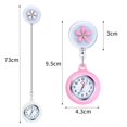 thumbnail image 5 of Reloj de enfermera retráctil, reloj de enfermera colgante con clip, relojes de solapa luminosos con lindo patrón de flores y silicona oso de fresa Hogar, 5 of 5