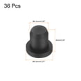 thumbnail image 2 of Uxcell High Temp Silicone Plug Mount Dia 6.5mm/0.26 inch t Shaped Rubber Stopper Hole Plugs for Powder Coating Plating Waterproof Plugs Sealing Plugs Black Pack of 36, 2 of 7