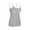 628#Gray, variant on Women’s Comfort Fit Cotton Camisole, Built-in Shelf Bra Adjustable Straps Undershirt for Daily Layering Hot Pink 2XL