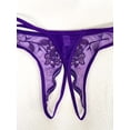 thumbnail image 2 of Braguitas transparentes con entrepierna abierta y bordado floral - Lencería y ropa interior sensual para mujer, 2 of 5