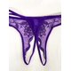 thumbnail image 2 of Braguitas transparentes con entrepierna abierta y bordado floral - Lencería y ropa interior sensual para mujer, 2 of 5