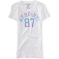 thumbnail image 1 of Aeropostale - Camiseta adornada con purpurina aero-nyc 87 para mujer, blanca, pequeña, 1 of 1