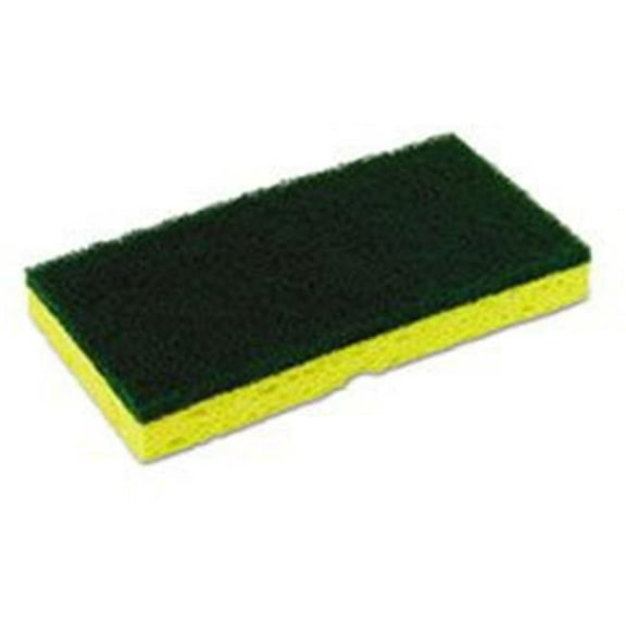 CMC Medium-Duty Scrubber Sponge, Yellow & Green - 3.12 x 6.25 in.