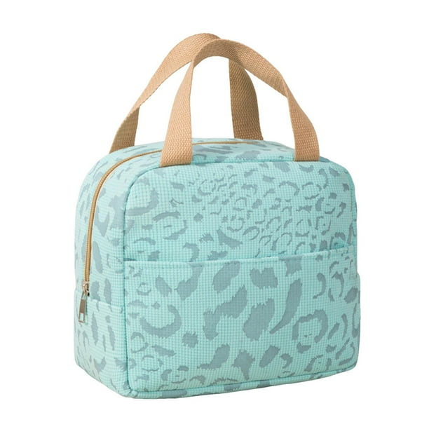 Lindo almuerzo para las mujeres acolchada almuerzo Bolsa Floral Mujeres Lunch Tote con bolsillo frontal Lunch Contenedor Cooler Bolsa para el Trabajo