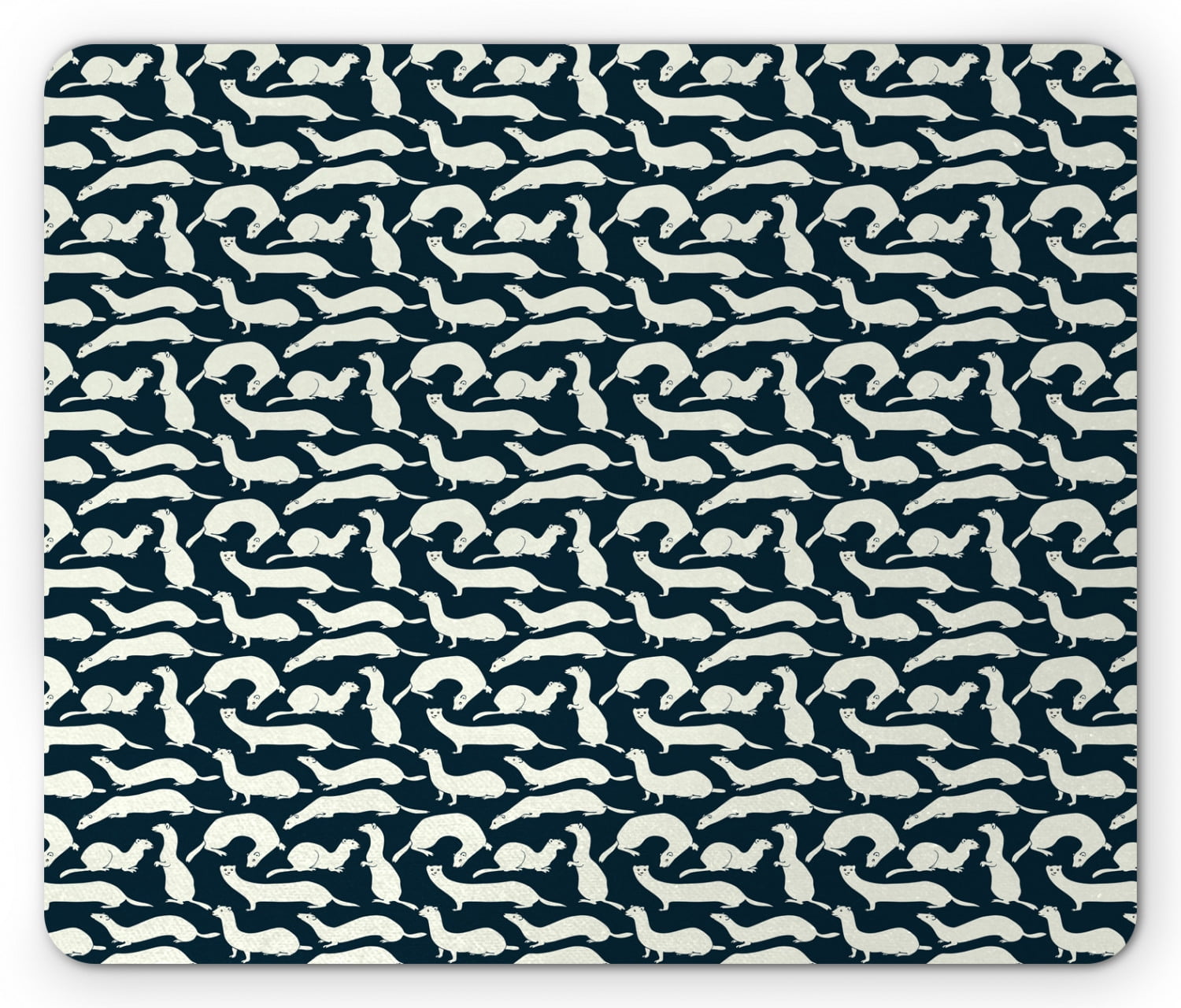 Download Weasel Mouse Pad, Mammal Mustela Animal Wildlife Tropical Hipster Graphic Repetition, Rectangle ...