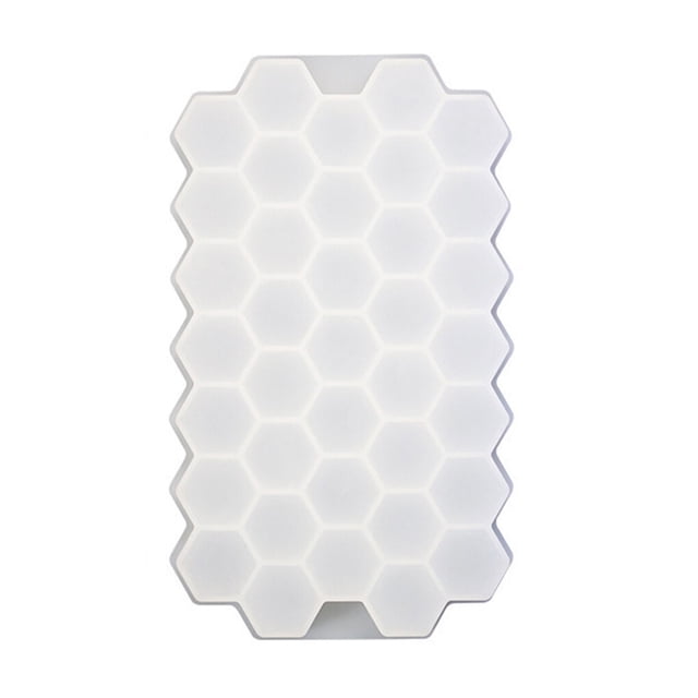 Cateissary Molde de hielo Silicona DIY Pudín Jelly Cube Bandeja 37 Rejillas Panal Hielo Type5 NO5