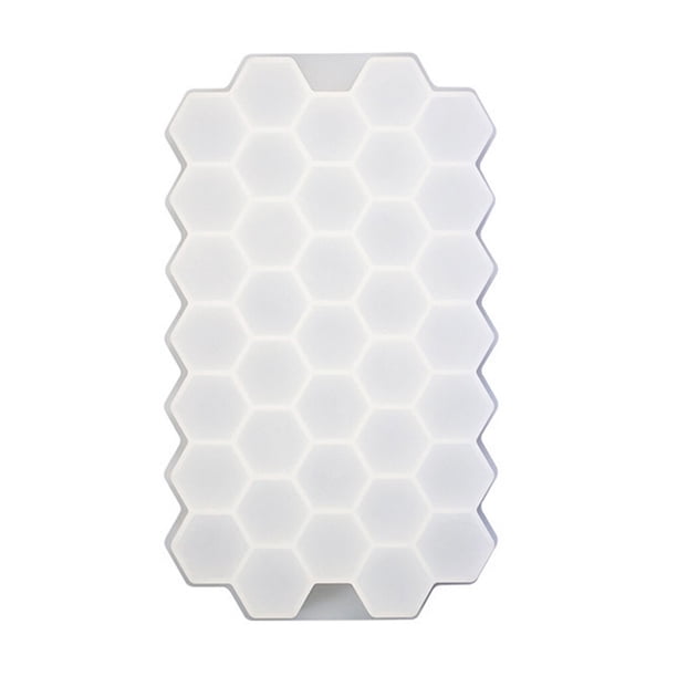 Cateissary Molde de hielo Silicona DIY Pudín Jelly Cube Bandeja 37 Rejillas Panal Hielo Type5 NO5