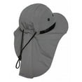 thumbnail image 4 of 4 Panel Large Bill Flap Hat - Gray, 4 of 5