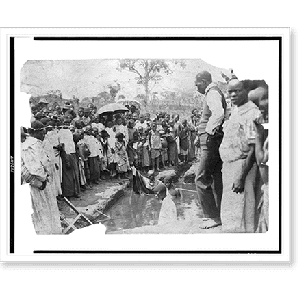 Historic Print, [Baptism by John Chilembwe in Liberia or Malawi], 16" x 20"