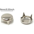 thumbnail image 3 of 100PCS 9mm Nailheads Bricolage Rond Punk Rivets Dôme Métal Goujons (Argent), 3 of 7