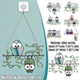 thumbnail image 3 of Stained Cartoon Bird Metal Glass Panel Birds Window Hanging Home Dec U7Q8, 3 of 9