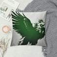 thumbnail image 2 of MDO  Eagle Pillow Cushion Cover, Short Plush Decorative Square Pillow Cover, 18" X 18", Multiple Sizes Available, Rose Green, 2 of 5