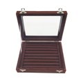 thumbnail image 3 of OPOLSKI Earring Ring Storage Tray Box Case Velvet Portable Jewelry Organizer Display Coffee, 3 of 8