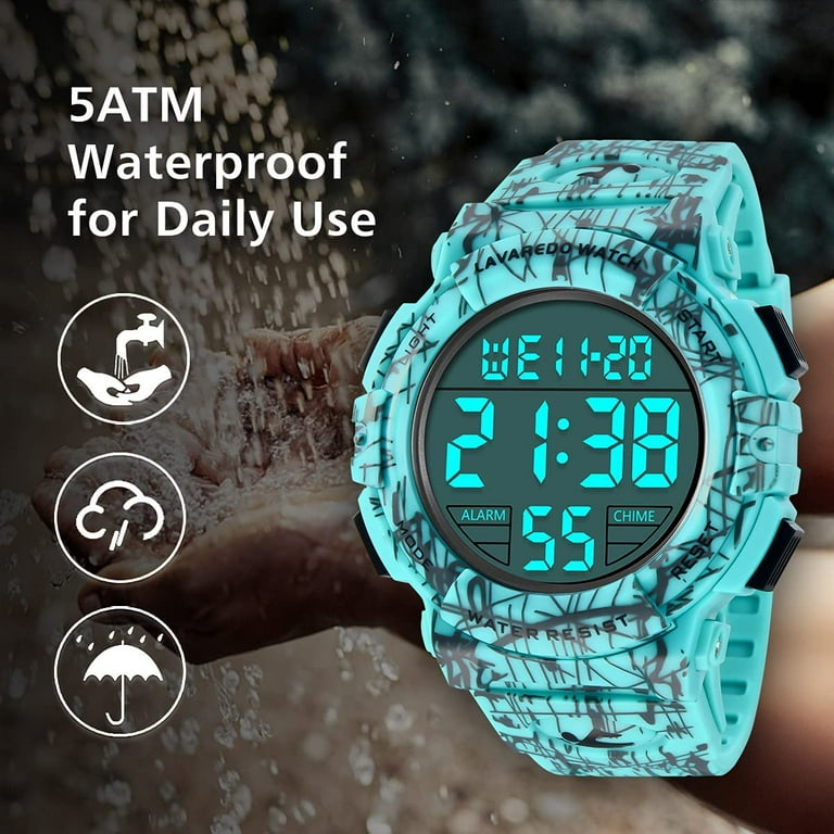 Analog watch with backlight sale