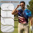 thumbnail image 5 of Aplkyhs 250th Anniversary Matching Couple Golf Shirts Mens Hawaiian Shirt Golf Accessories for Men Mens Shirts Casual Soft and Comfortable for Golf Tennis Hiking Running Gym, 5 of 6