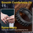 thumbnail image 4 of ORUYROP Can Engrave Viking Rune Spinner Rings for Men/Women, Size #7-#14 Chain Link Fidget Ring, Stainless Steel/Gold Plated/Black-Send Gift Box, 4 of 7