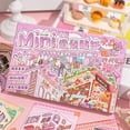 thumbnail image 4 of 3D Scene Sticker Cartoon Scenery Sticker Miniature Simulated Cabin Scene Sticker for Scrapbooking Journal Planner Album pinkk, 4 of 4