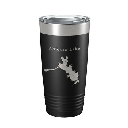 

Abiquiu Lake Reservoir Map Tumbler Travel Mug Insulated Laser Engraved Coffee Cup New Mexico 20 oz Black