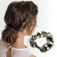 thumbnail image 2 of Unique Bargains 1 Pc Lace Faux Pearl Scrunchies for Home Black, 2 of 5