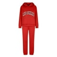 thumbnail image 3 of Women's 2022 Fall Two Piece Hoodie & Sweatpants Set - Polyester/Spandex, Casual Workout Tracksuit, 3 of 4