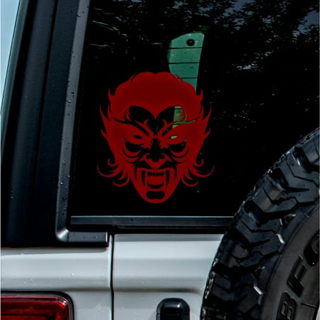 (2 Pcs Burgundy 5.6 X 6.3 ) Transparent Adhesive Decal Sticker Of Vampire Fangs Mask For Car Bumper Window Laptop Tumbler Jeep Truck Motorbike Helmet Door Wall For Indoor Outdoor H7123Gr083124