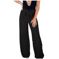thumbnail image 2 of Gaecuw Palazzo Pants for Women Regular Fit Long Pants Pull On Lounge Trousers Sweatpants Loose Baggy Yoga Pants Mid Waisted Summer Ankle Length Workout Pants Straight Leg Gradient Athletic Pants, 2 of 6