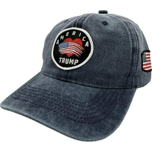 Trump Hat 2024 MAGA Hat Make America Great Again Donald Trump Slogan with USA Flag Cap Trump Merchandise Gift for Woman Men