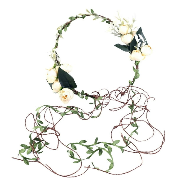 Diadema de flores boho Zulema Corona Floral ajustable para mujeres y niñas