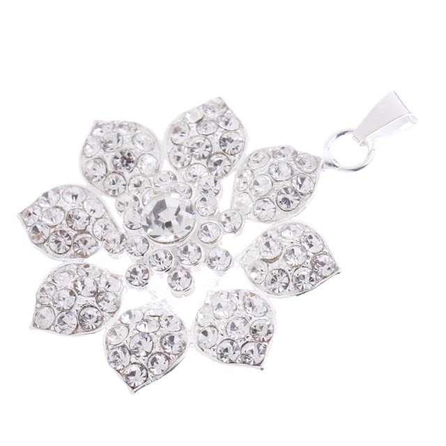 frágil Collar de Cristal Lazo de Cuello Diamante de Imitación Floral Grande Joya para Mujeres